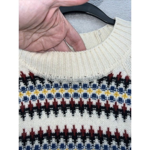 Veronica Beard Sweater Women's Medium Crew Neck Cable Knit Stripes Jimena - Picture 3 of 10